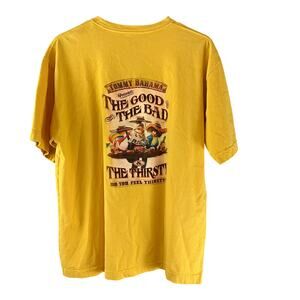 TOMMY BAHAMA The Good The Bad & The Thirsty Yellow Parrot Graphic T-Shirt sz L